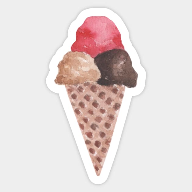 Ice cream cone Sticker by GinaaArts